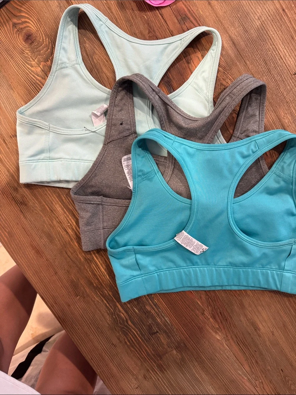 Nike Racerback Sports Bras - Gray, Mint, Teal